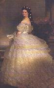 Franz Xaver Winterhalter Empress Elisabeth of Austria in White Gown with Diamond Stars in her Hair china oil painting artist